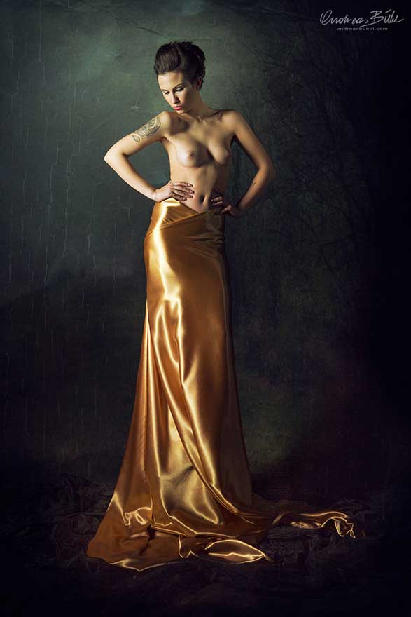 goddess in gold